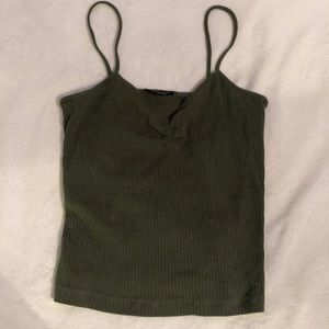 top shop green tank top